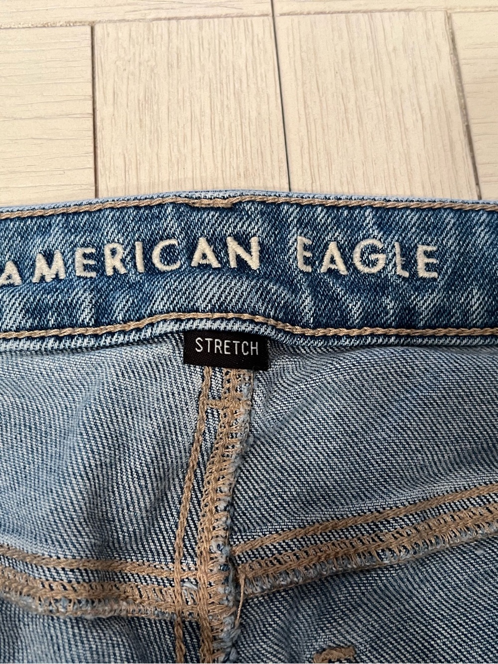 American Eagle Ankle Light Blue Stretch Denim Jeans - Picture 3 of 7